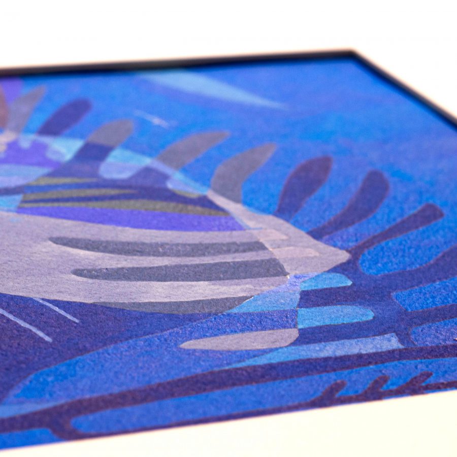 Abstract nude N°10-blue : Fern Leaves