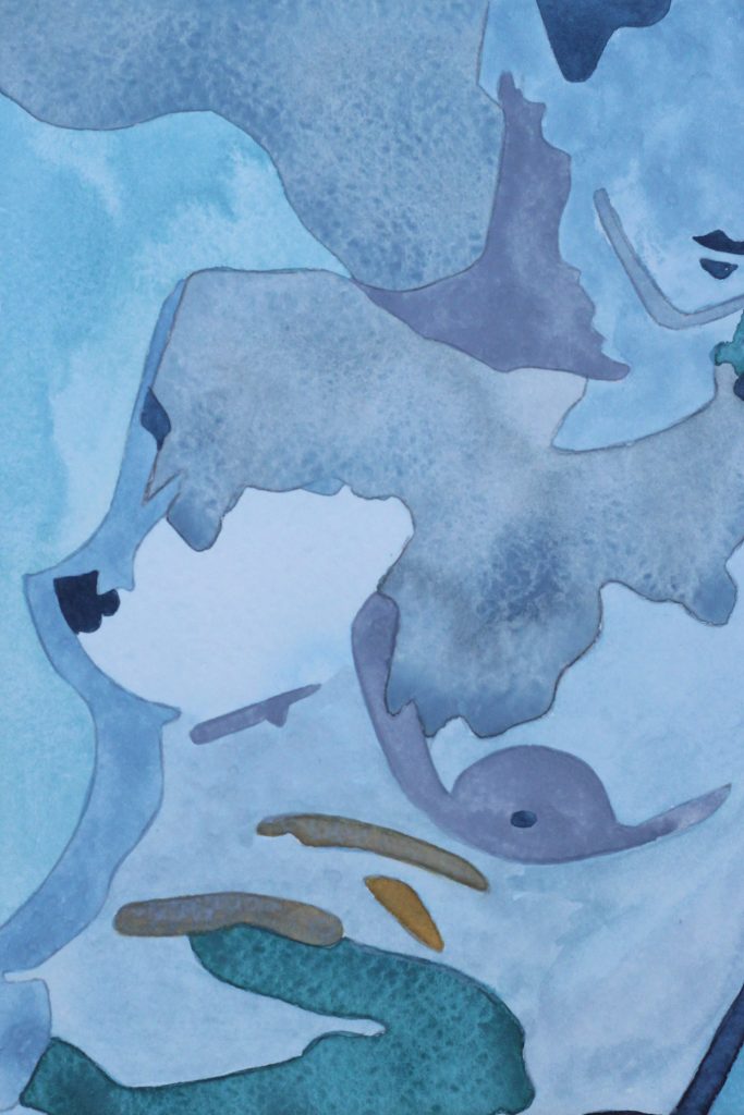 Abstrait nu N°29-Blue lips