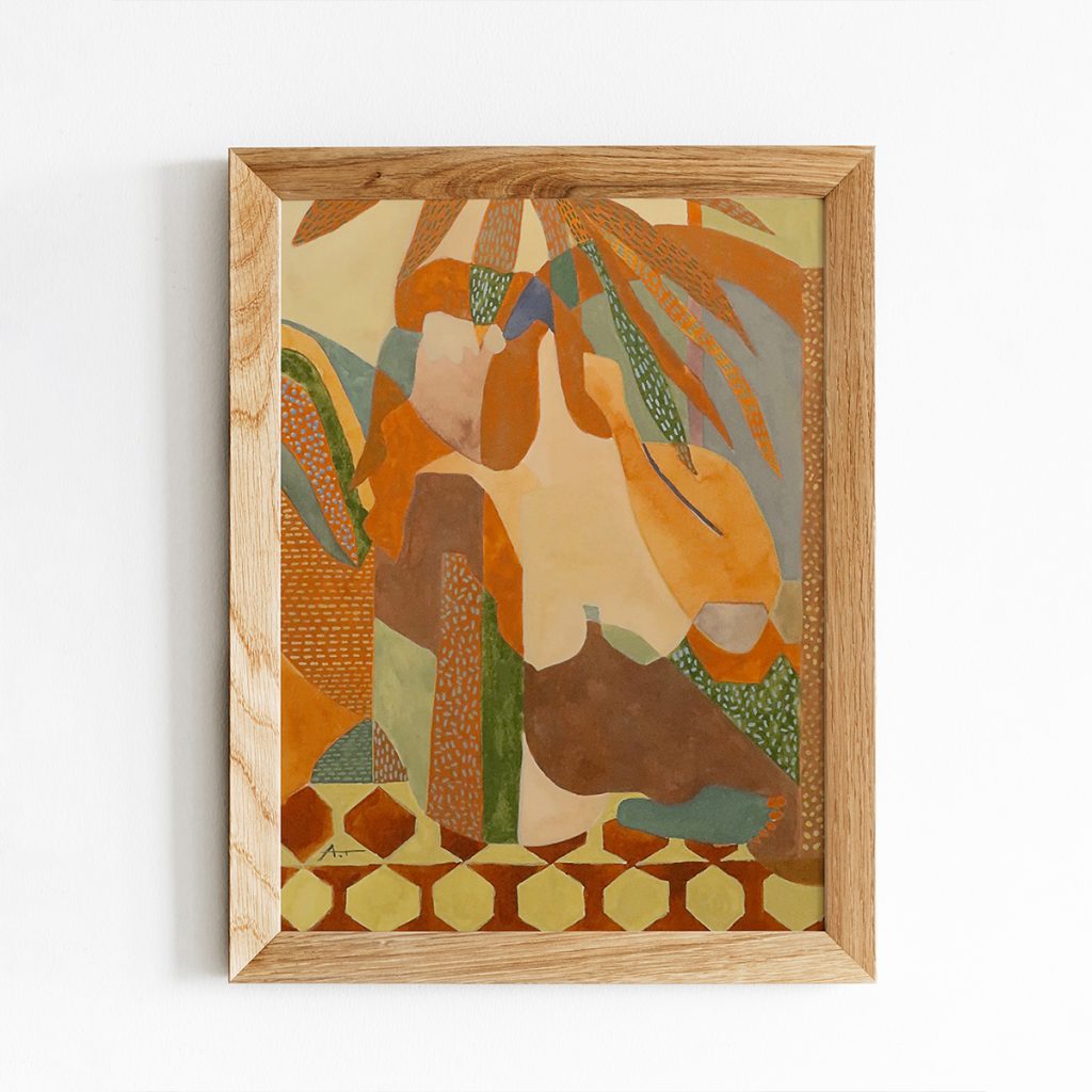 Abstrait nu N°4-ocre