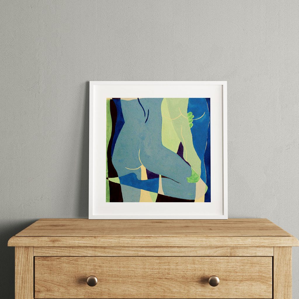 Aquarelle Abstract nude N°1