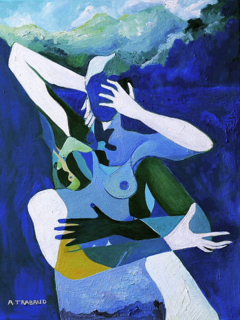 Abstrait nu N°1-Hold tight oil