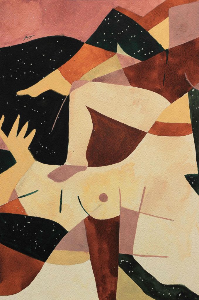 Abstrait nu N°12-Lifting piece of starsky