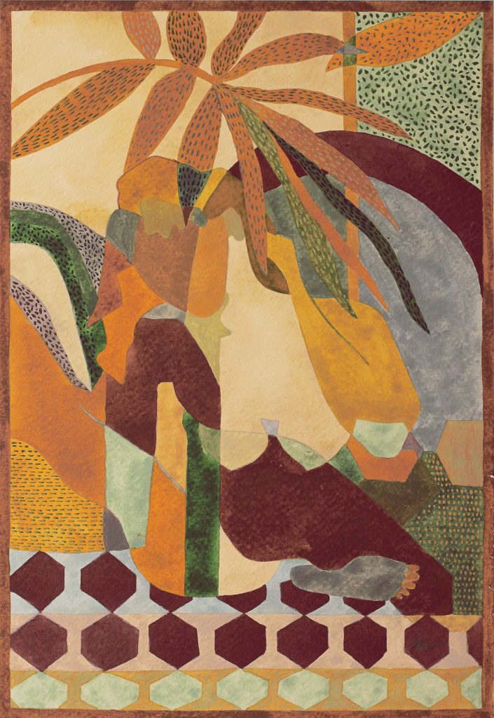 Abstrait nu N°4-Variation N°5 - Ocre