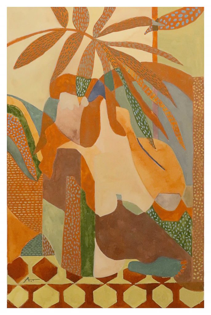 Abstrait nu N°4 ocre