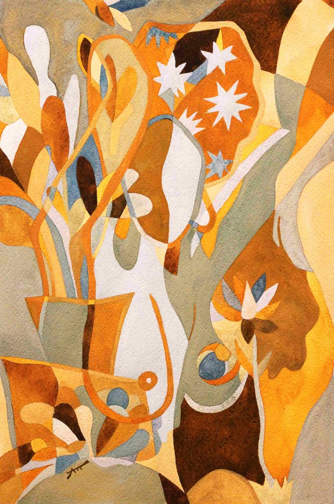 Abstrait nu N°18-Stars in hairs